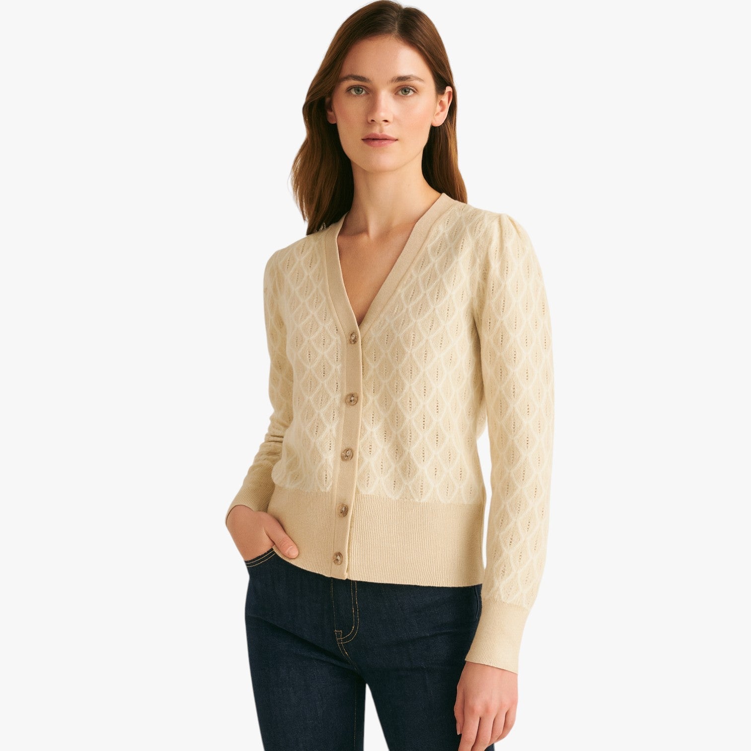 Luméra - Elegant Dame Cardigan med Pailletdetaljer
