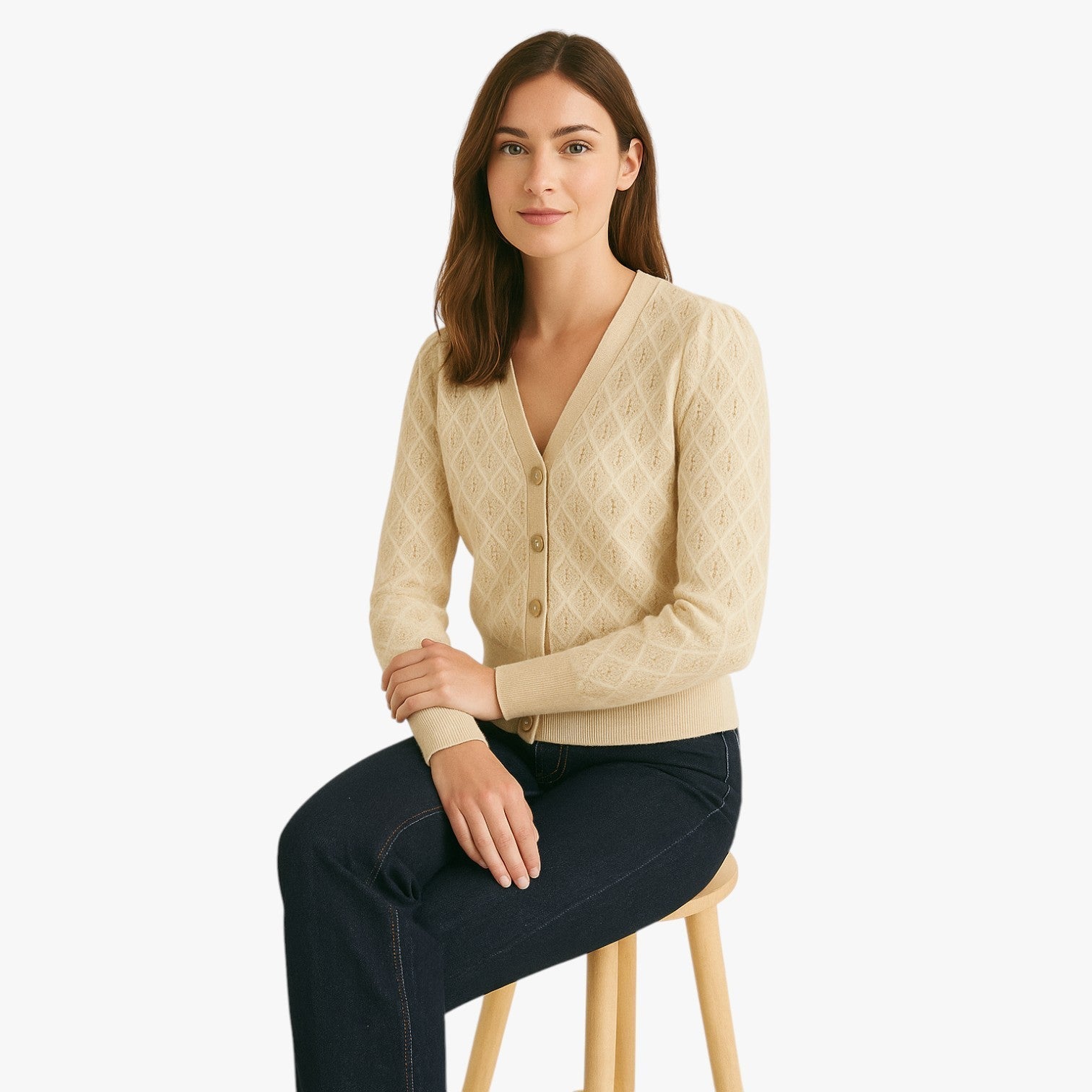 Luméra - Elegant Dame Cardigan med Pailletdetaljer