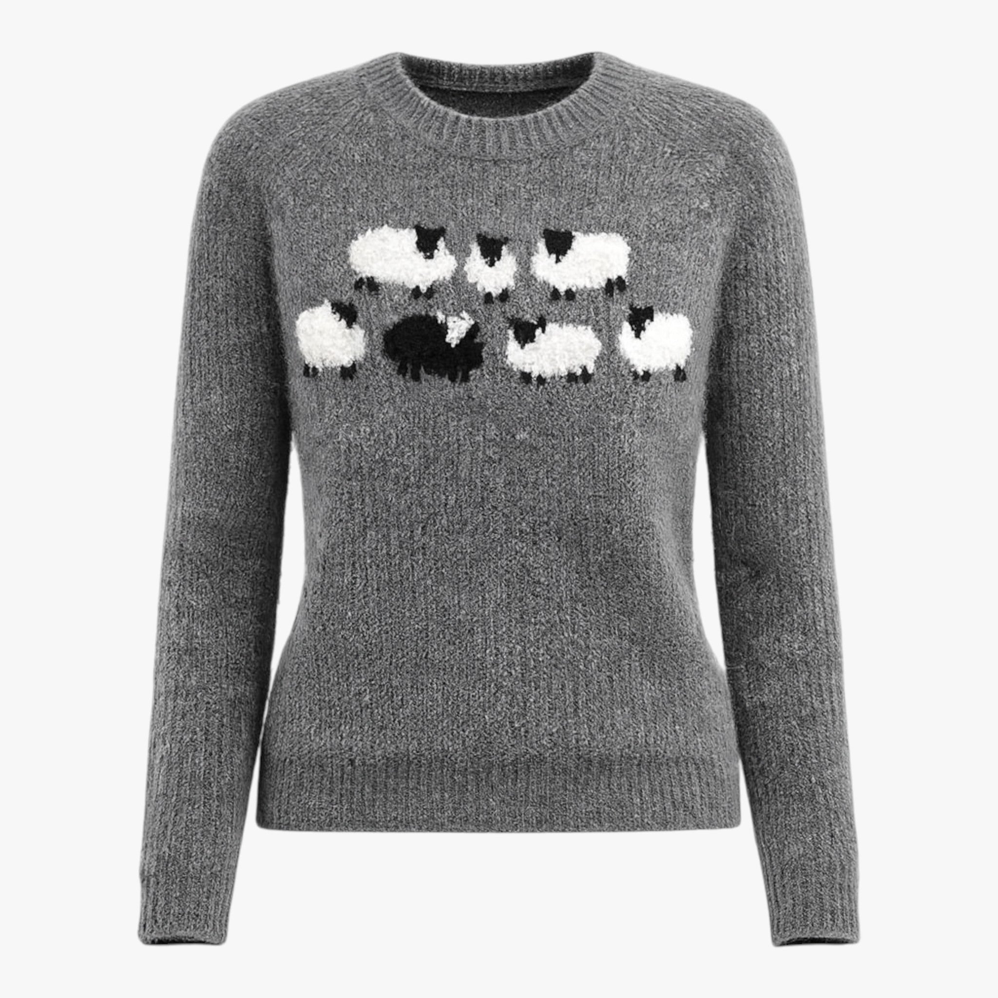 Aurielle - Dame Striktrøje i Retro Design