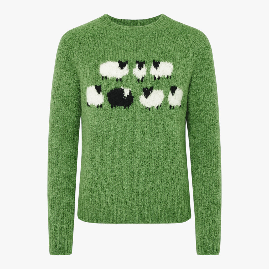 Aurielle - Dame Striktrøje i Retro Design