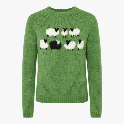 Aurielle - Dame Striktrøje i Retro Design