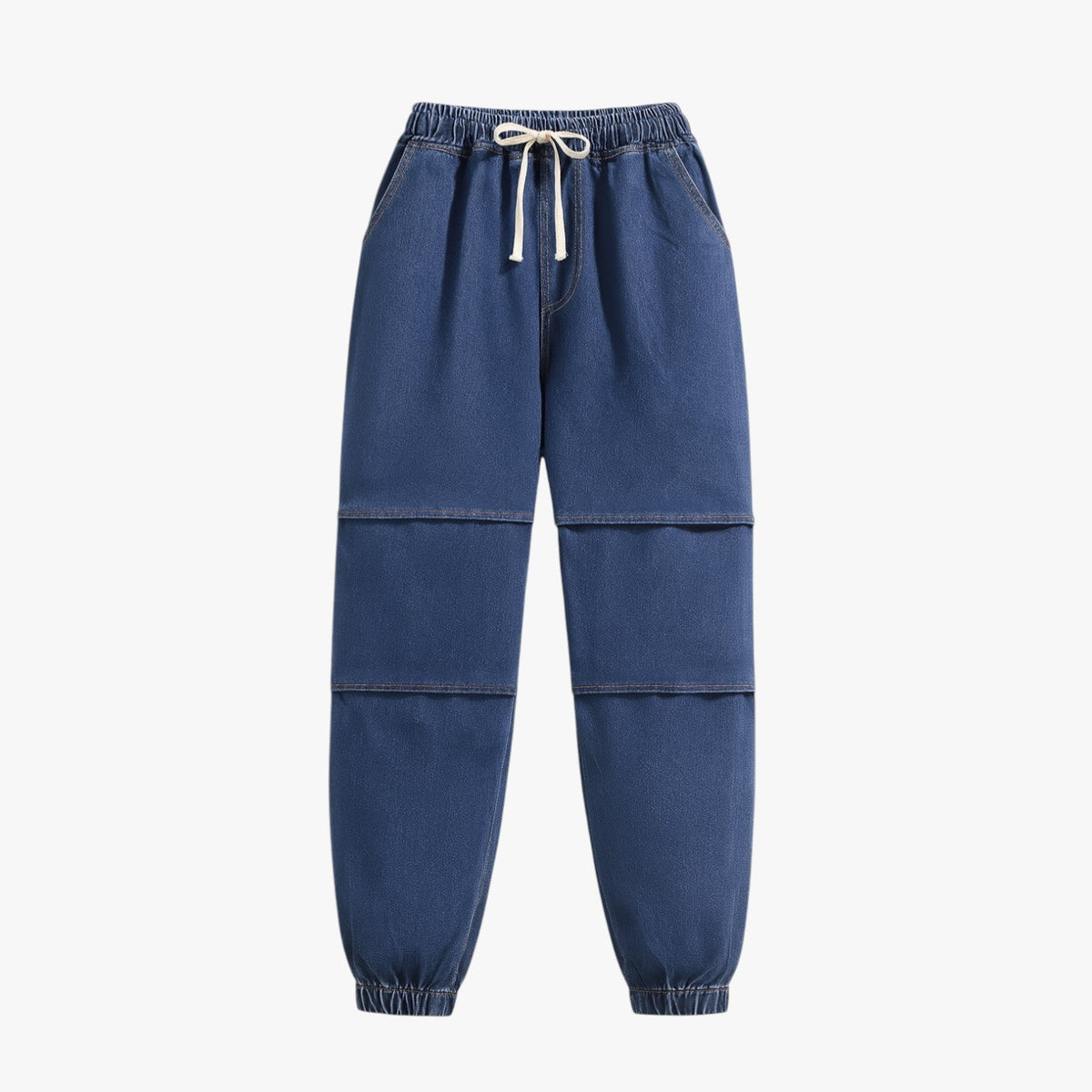 Oversized Jeans - Elastisk Talje og Snøre