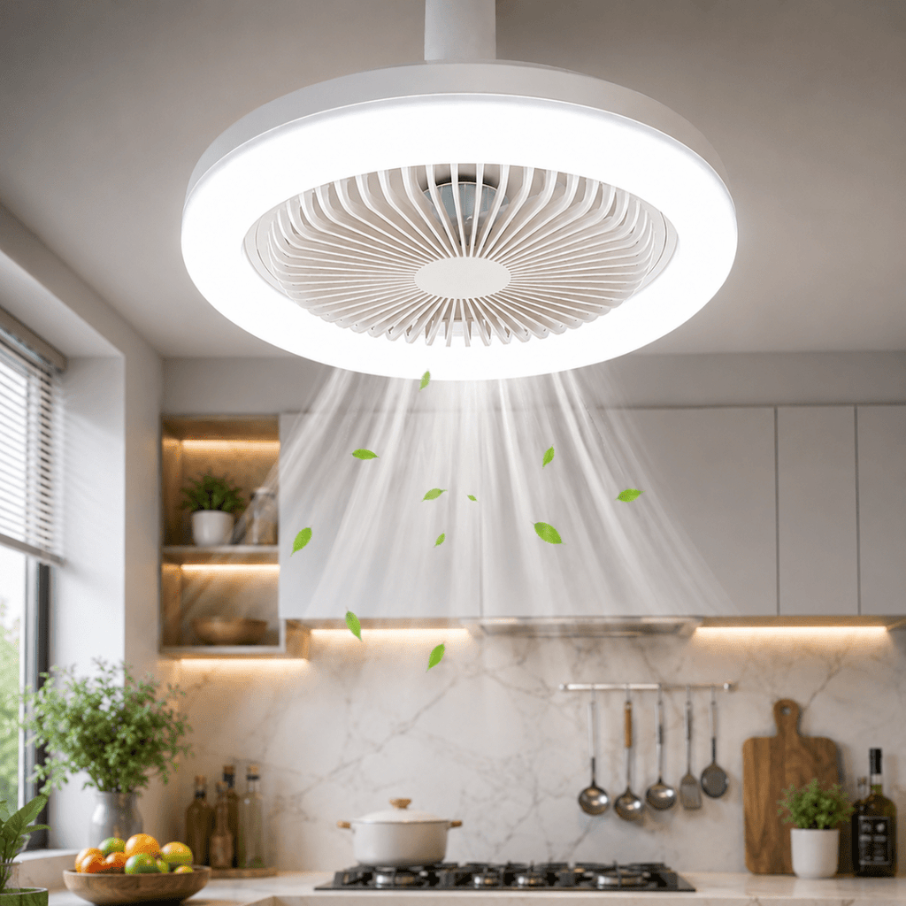 AirGlow Loftventilator – Lampe med Fjernbetjening