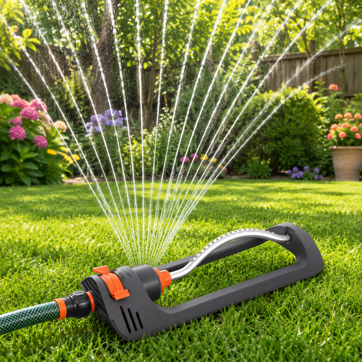AquaSpray Havesprinkler – 4 Sprøjteindstillinger