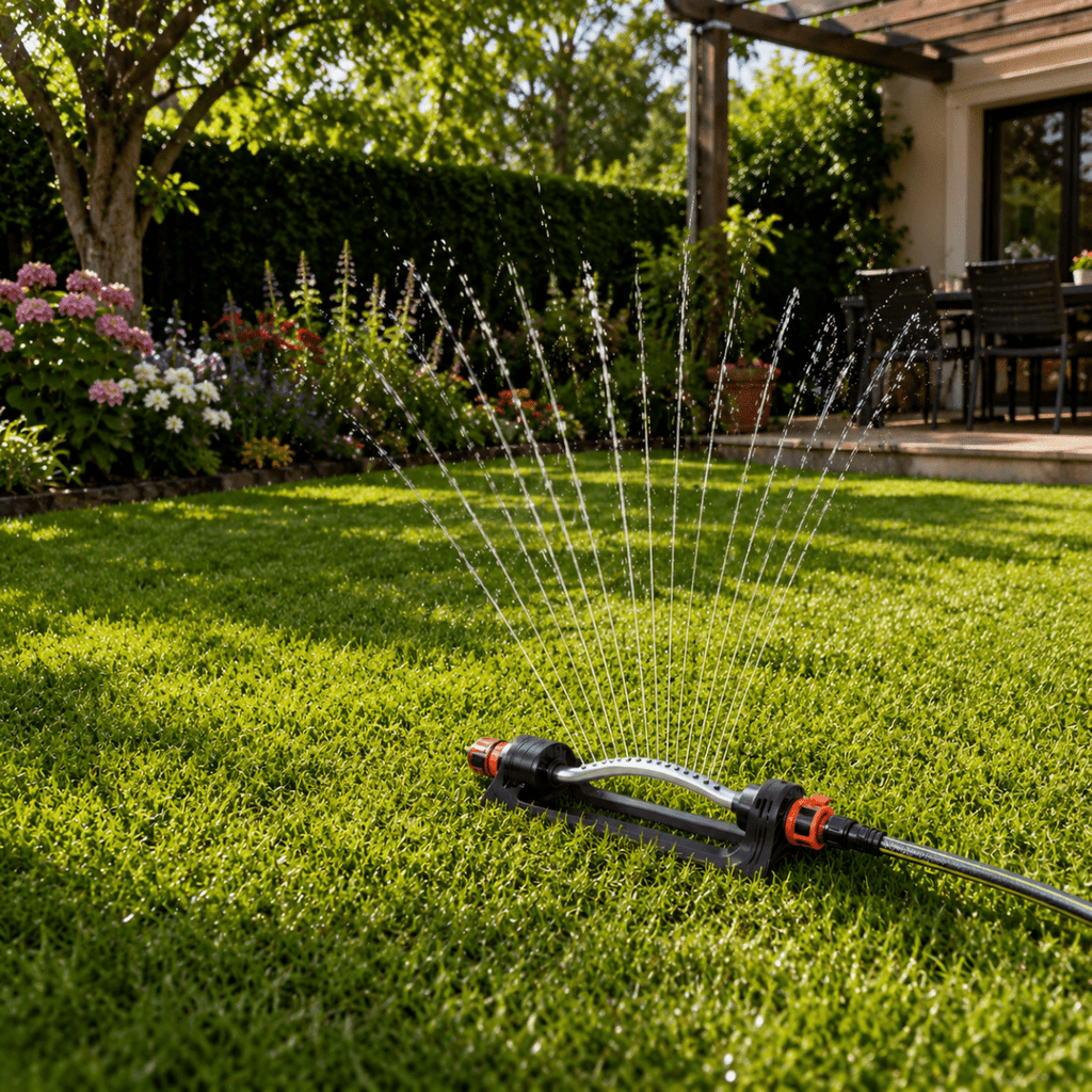 AquaSpray Havesprinkler – 4 Sprøjteindstillinger