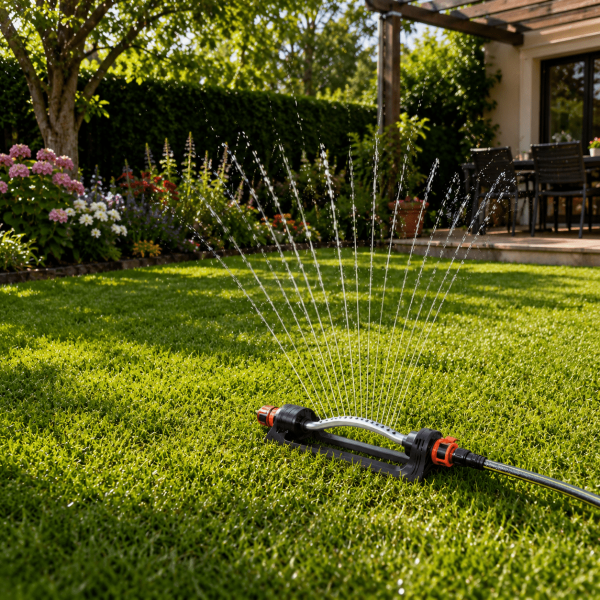 AquaSpray Havesprinkler – 4 Sprøjteindstillinger