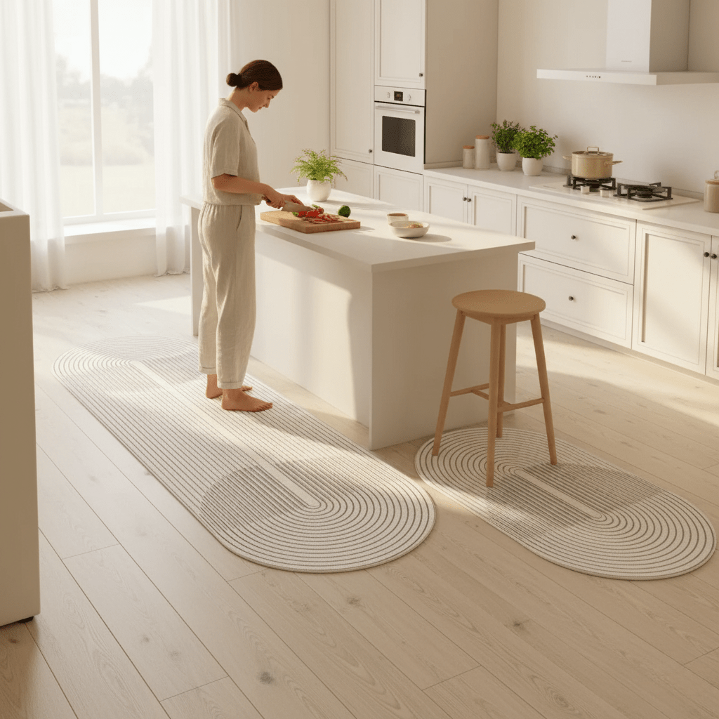 SoftStep – Polstret Køkkenmåtte med Skridsikker Underside