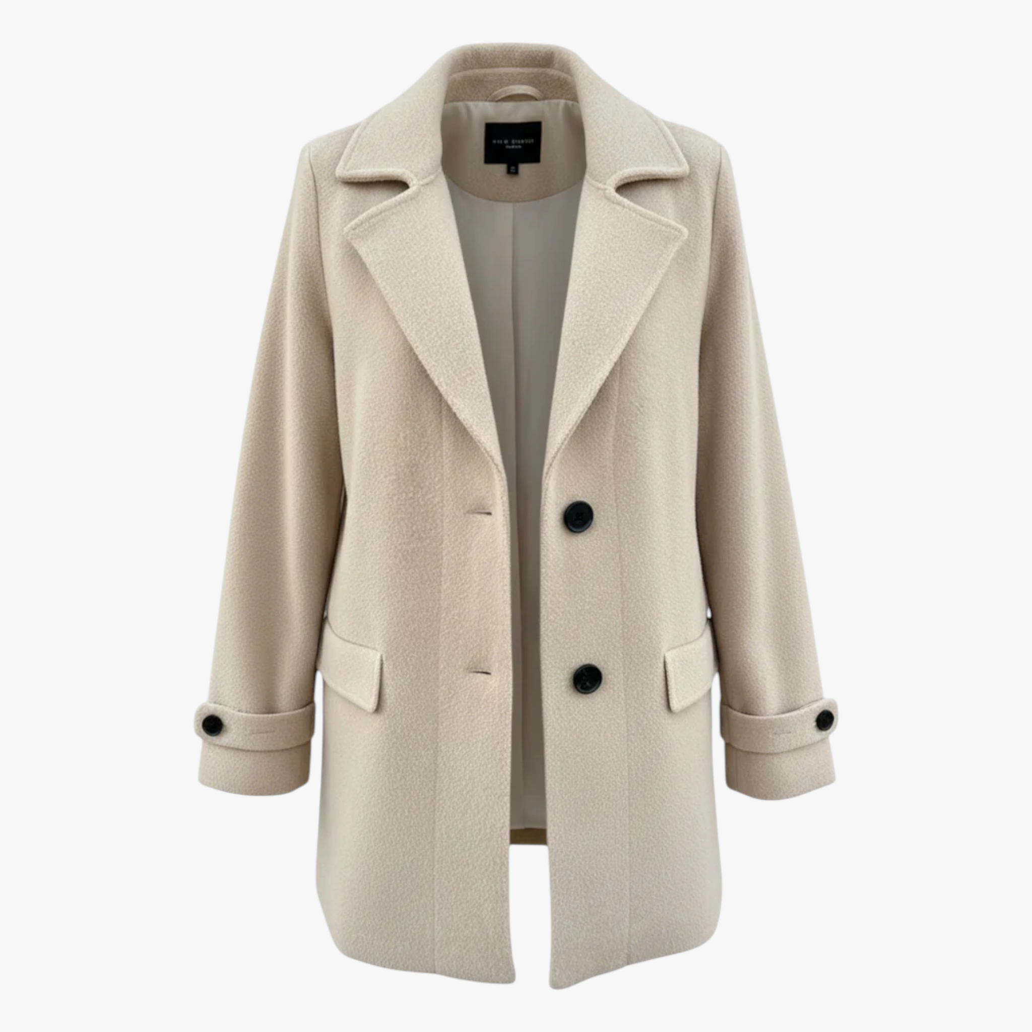 Aurevia - Elegant Lang Damejakke Beige