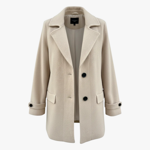 Aurevia - Elegant Lang Damejakke Beige