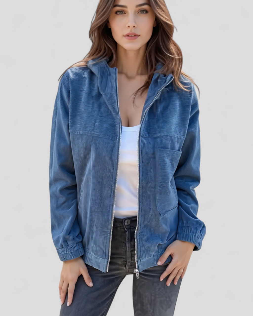 Nordéa - Lang Dame Vinterjakke med Hætte Beige