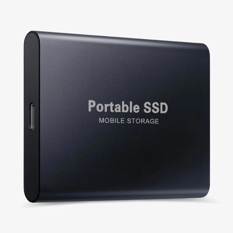 SpeedVault Portable SSD 1 TB – USB-C Externe Schokbestendige SSD 1050 MB/s Zwart