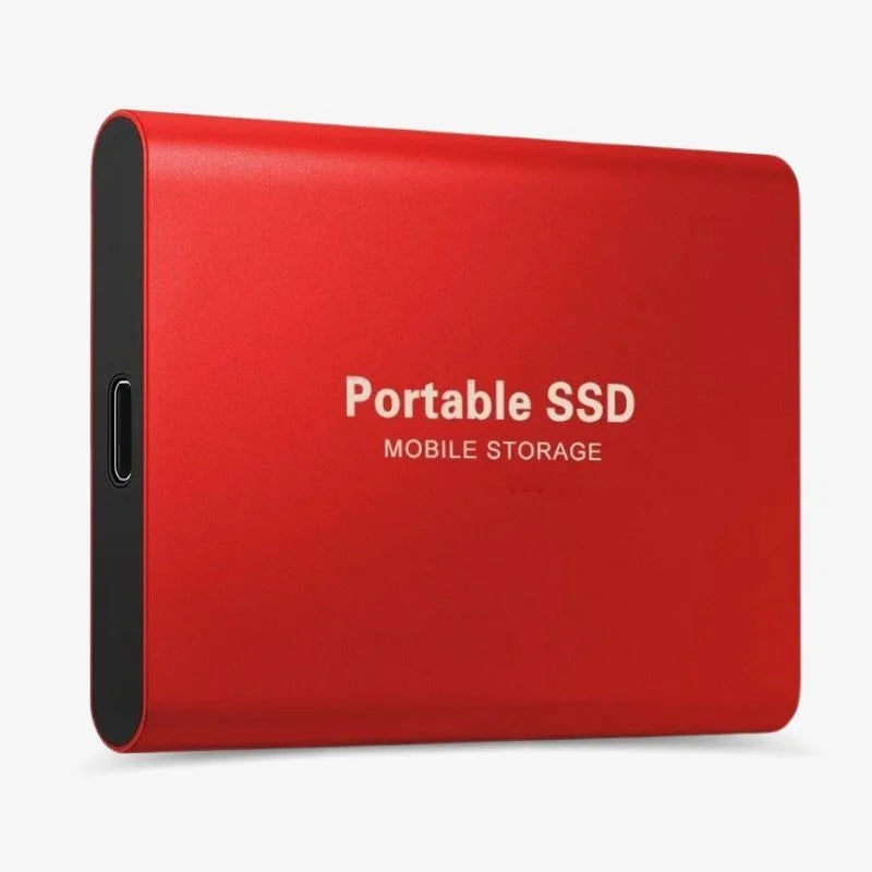 SpeedVault Portable SSD 1 TB – USB-C Externe Schokbestendige SSD 1050 MB/s Rood