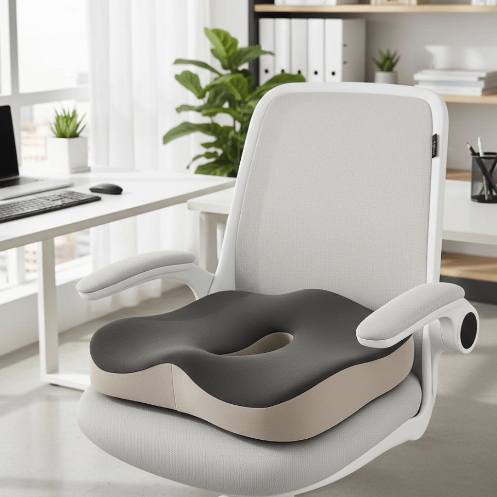 ErgoEase - Ergonomisk Memory Foam Siddepude Sort