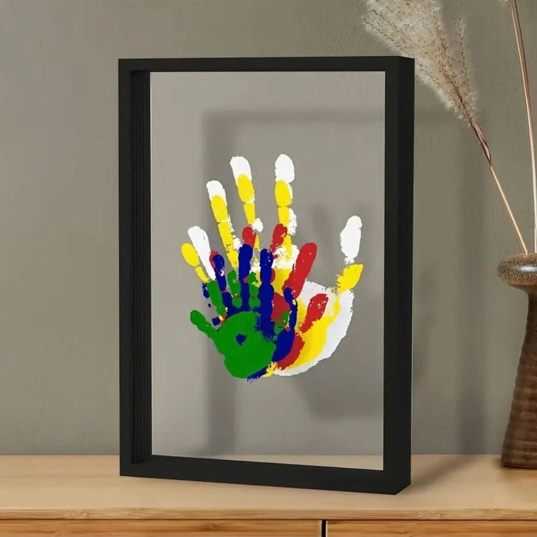 MemoryPrint Minderamme – Med Plads til Hånd- og Fodaftryk Sort 4 Ark