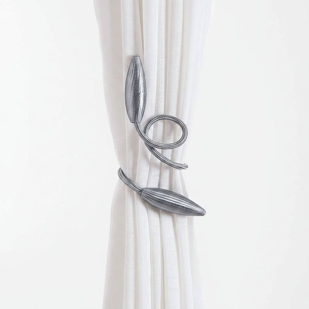 CurtainLoop - Fleksible Gardinholdere i Aluminium Sølv