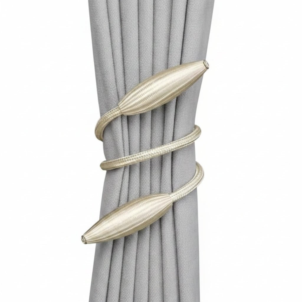 CurtainLoop - Fleksible Gardinholdere i Aluminium Lysebrun