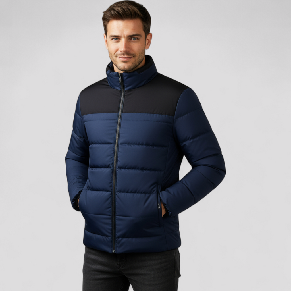 Fjellmark – Lang Herre Parkajakke med Hætte
