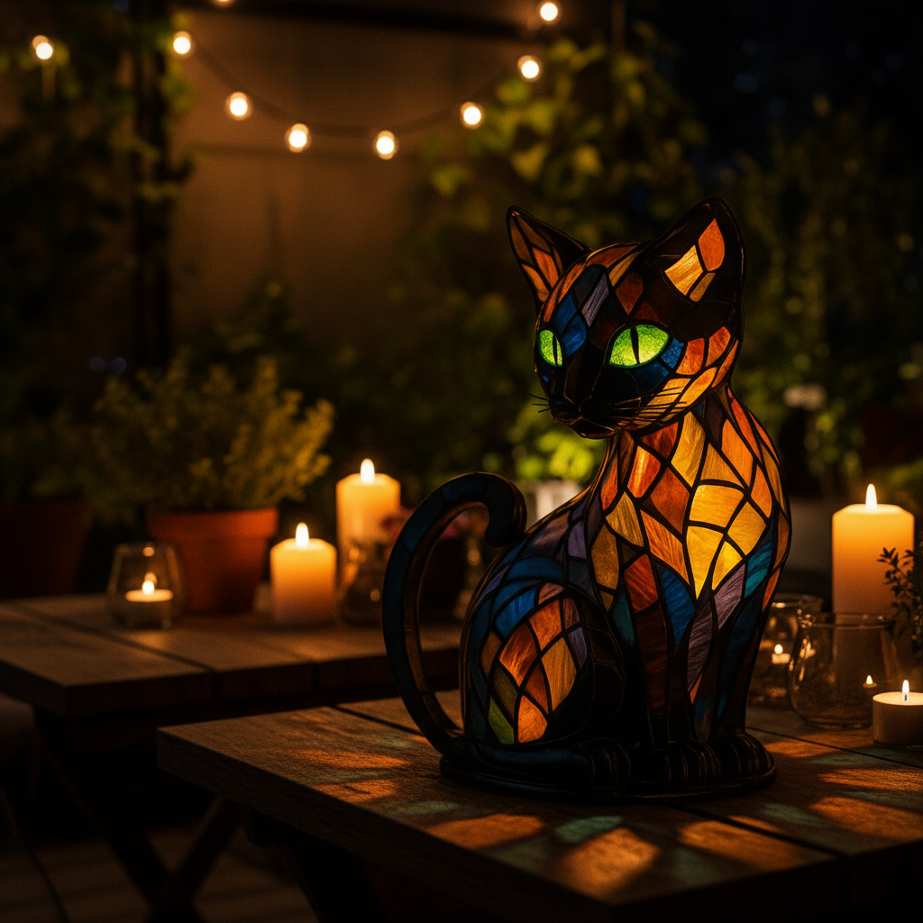 LumiCat LED-Natlampe – Dekorativt Kattedesign