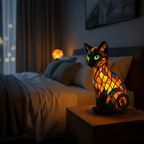 LumiCat LED-Natlampe – Dekorativt Kattedesign