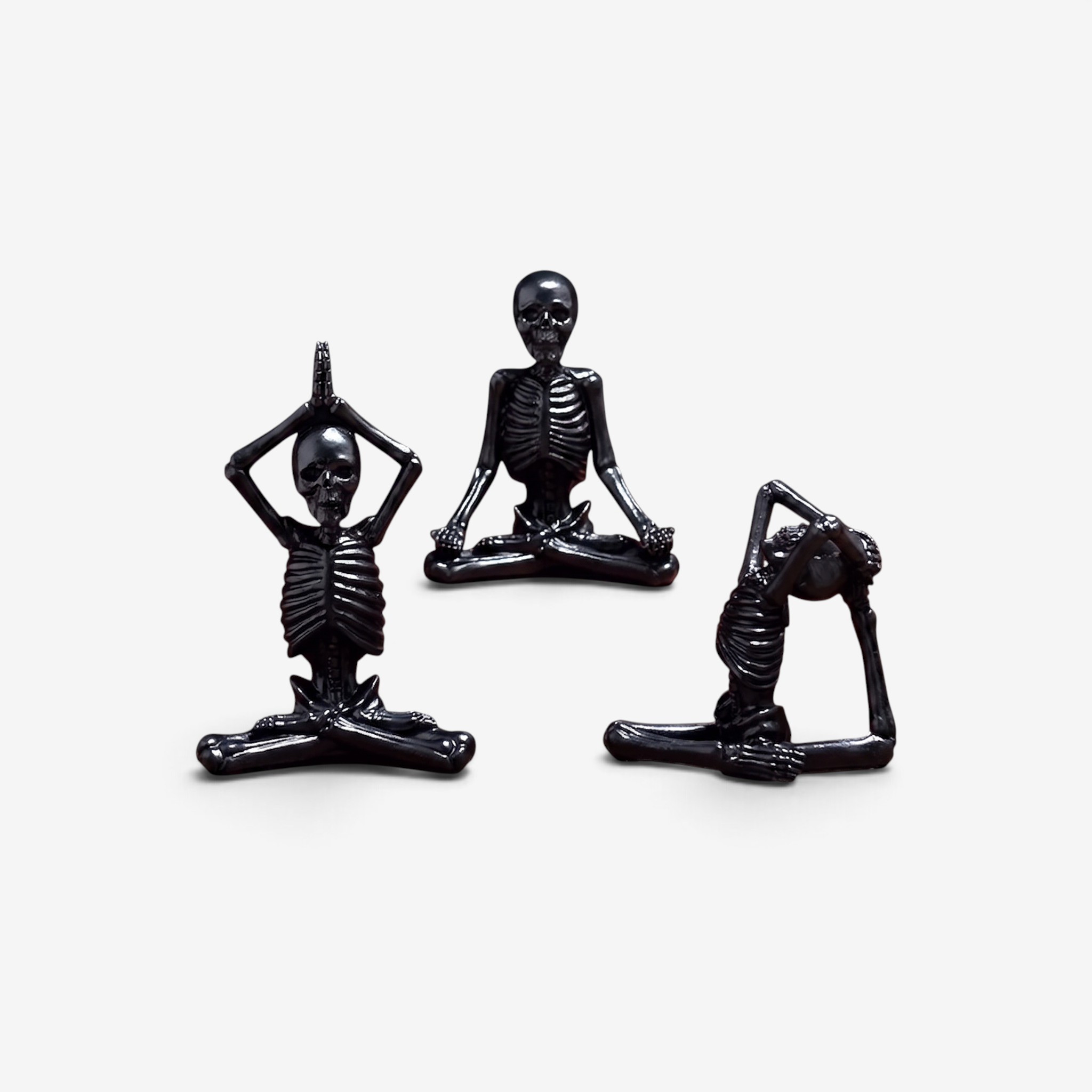 Skelton – Halloween Skeletfigur i Resin Sæt Sort