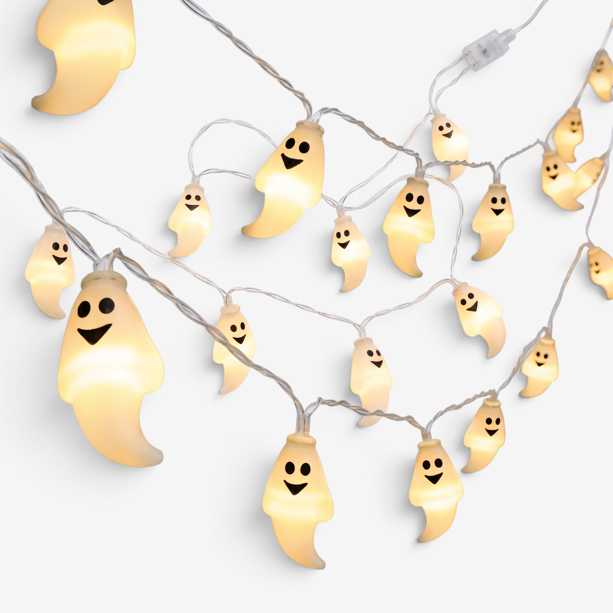 SpookyGlow – Halloween Lyskæde med 10 LED-Lys Spøgelse Glimt