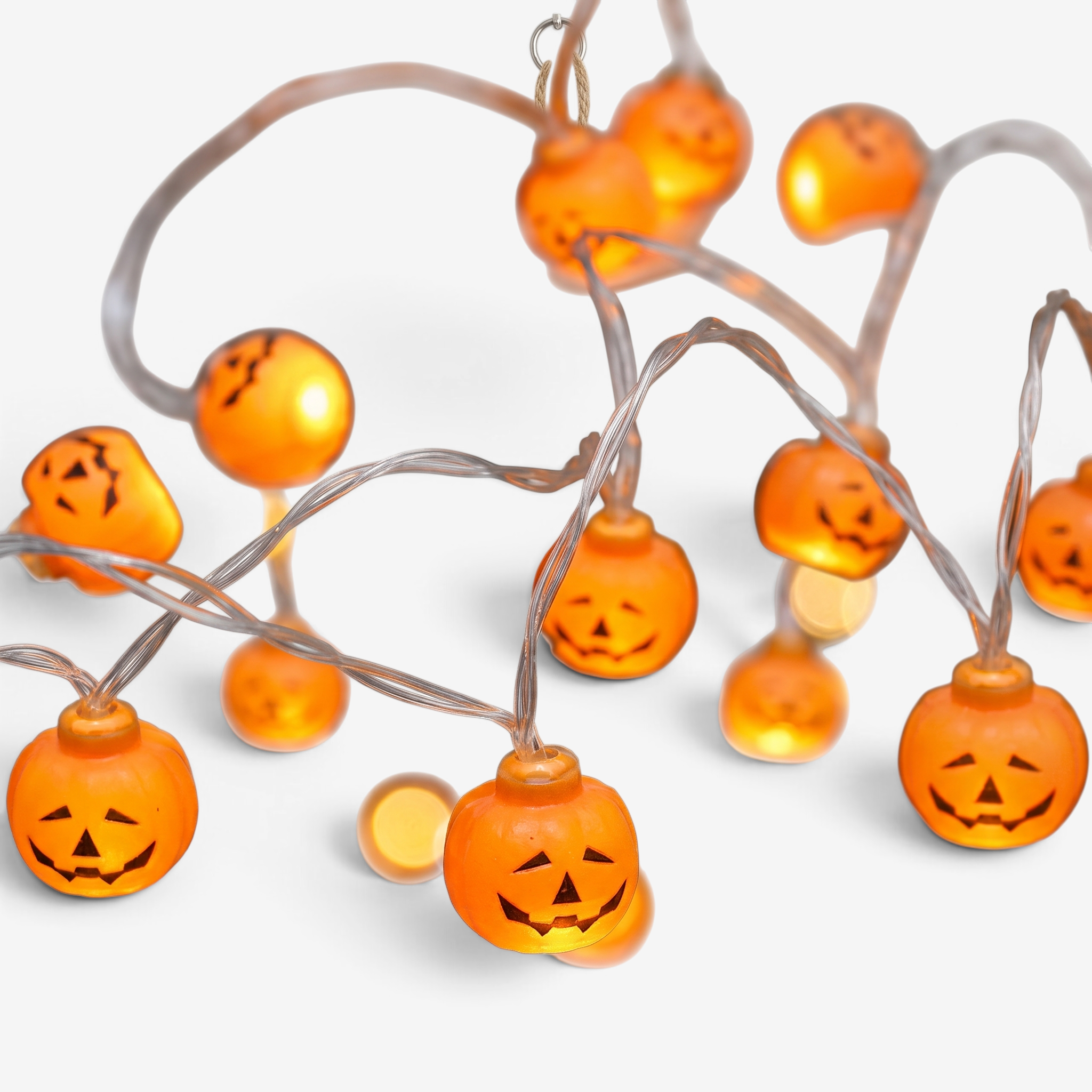 SpookyGlow – Halloween Lyskæde med 10 LED-Lys Græskar Glød