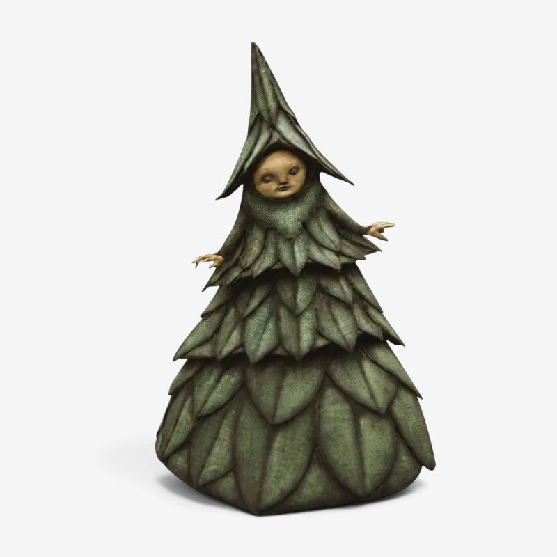 Malvora – Gothisk Halloween Heksefigur med Stok C