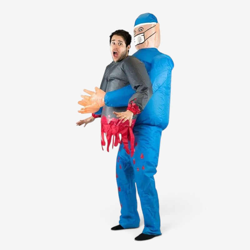 Phantom Medic – Oppusteligt Halloween Kirurg Kostume Blå One Size