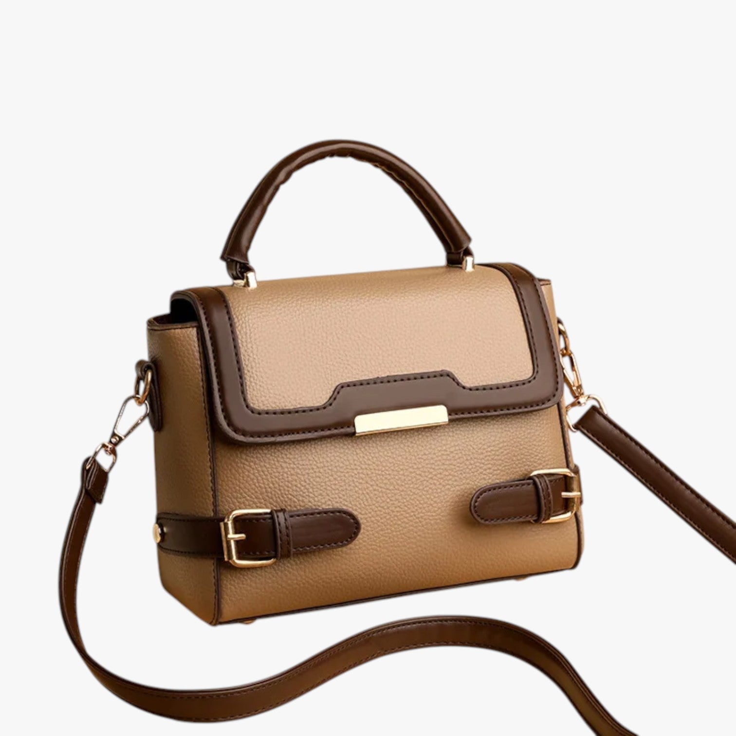 Veronica | Kvindelig casual håndtaske - Stor, elegant og vandtæt Beige
