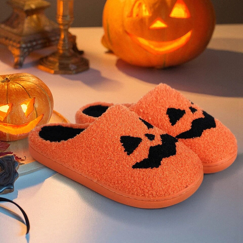 PumpkinPaws – Halloween Hjemmesko med Græskarmotiv
