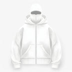 ArcticShield - Fleece Balaclava med Hel Lynlås Hvid