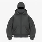ArcticShield - Fleece Balaclava med Hel Lynlås Grå