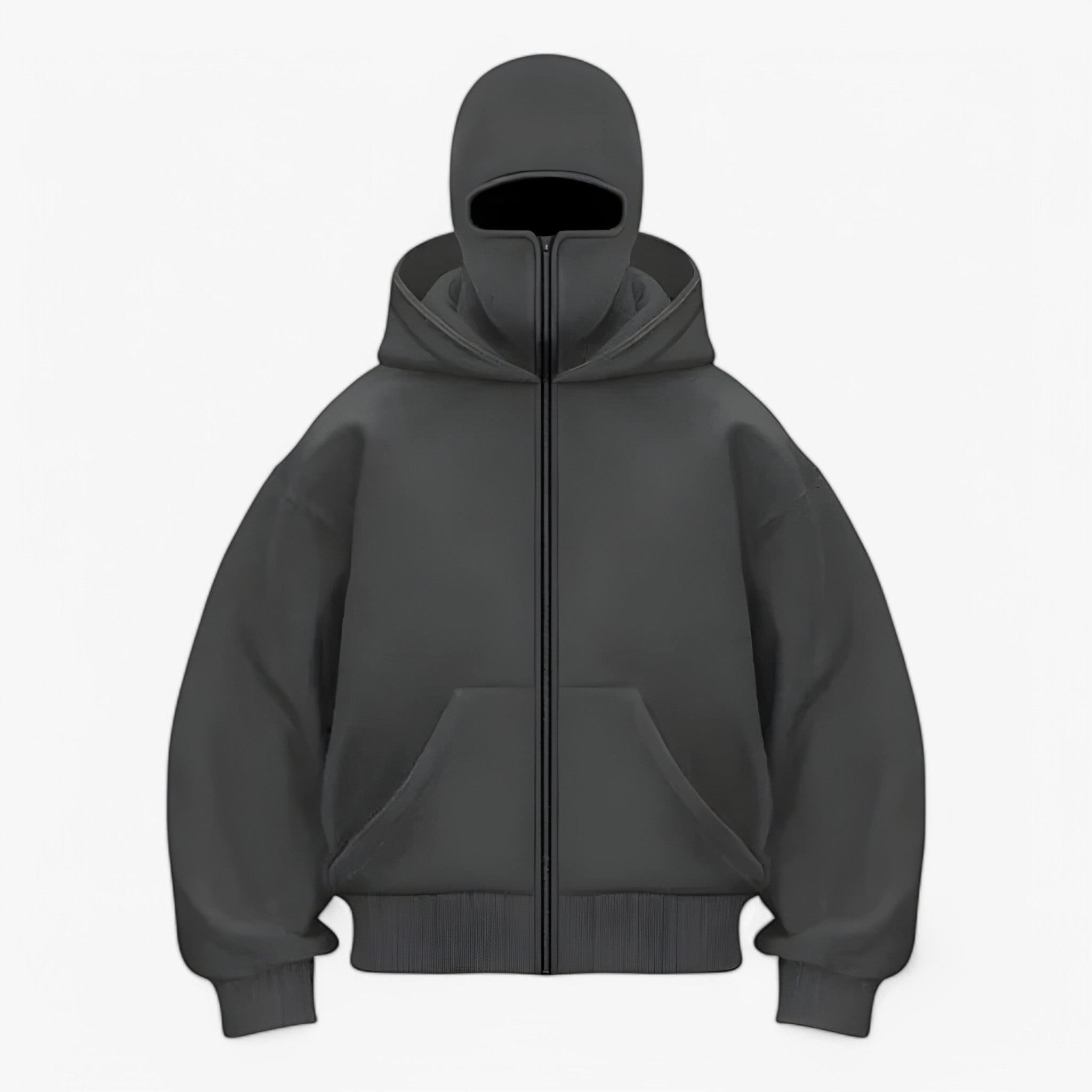 ArcticShield - Fleece Balaclava med Hel Lynlås Grå