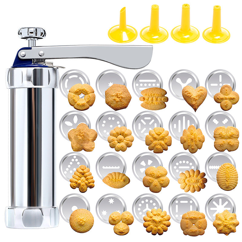 BakeCraft - Aluminium Småkagepresse med Dekorationsdyser