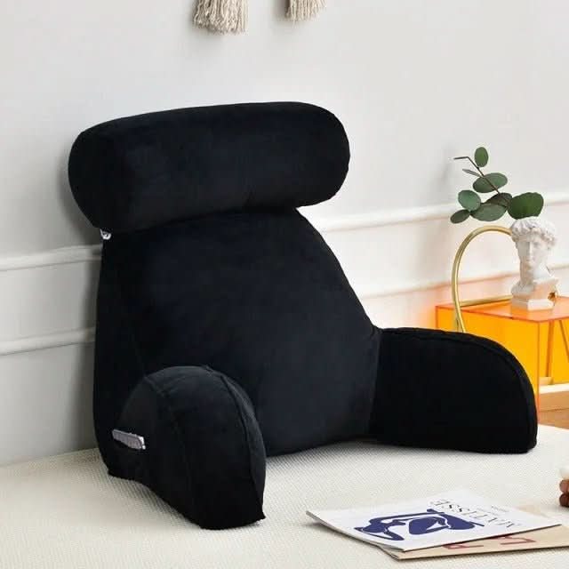 LunaRest - Ergonomisk Rygstøtte med Nakkestøtte Sort