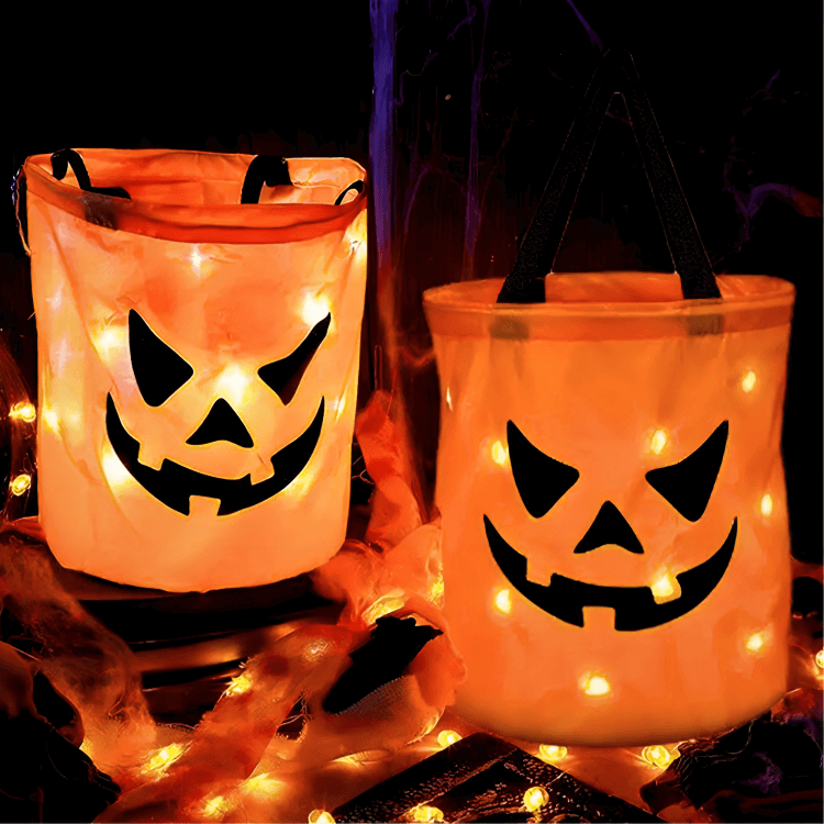 PumpkinGlow – LED Græskarkurv til Halloween