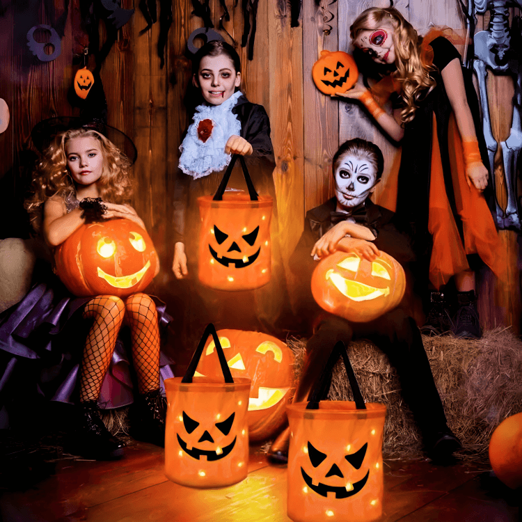 PumpkinGlow – LED Græskarkurv til Halloween