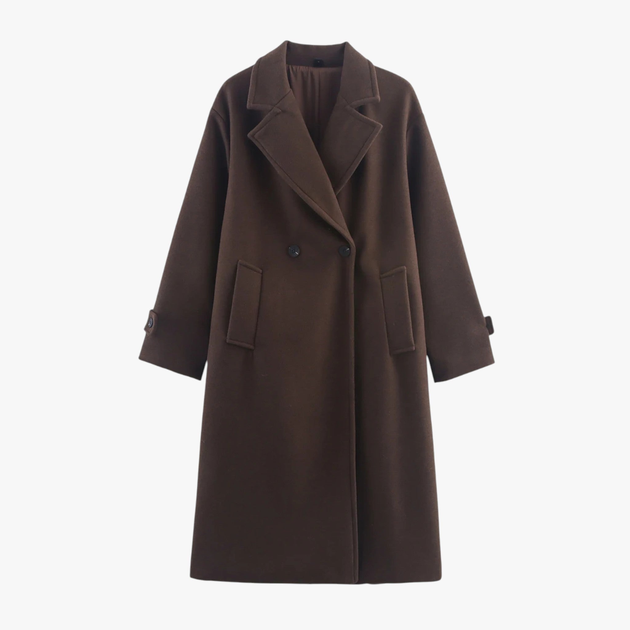 Éveraine - Lang Elegant Damefrakke Brun