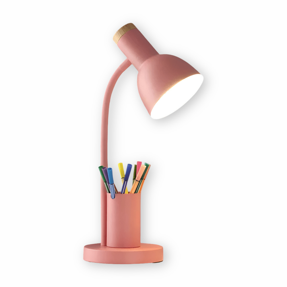 LumoDesk Bordlampe – Smart Lys til Arbejdsbordet Lyserød