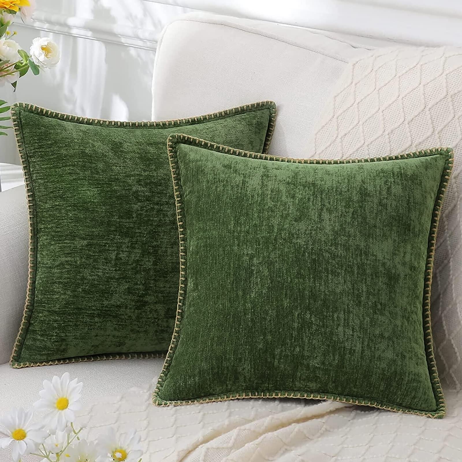 Velora Pyntepude – Dekorativt Design Grøn 40x40cm