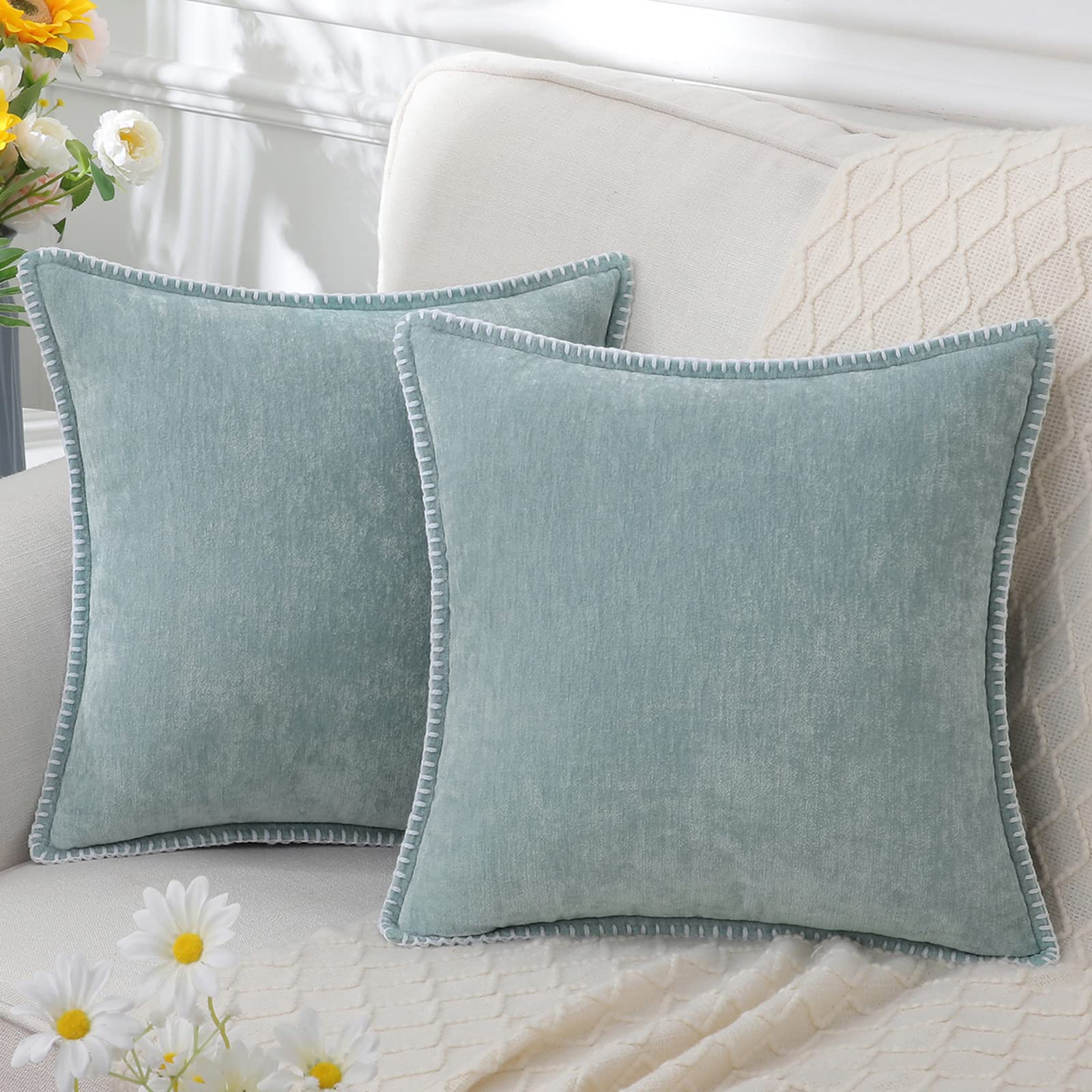 Velora Pyntepude – Dekorativt Design Himmelblå 40x40cm