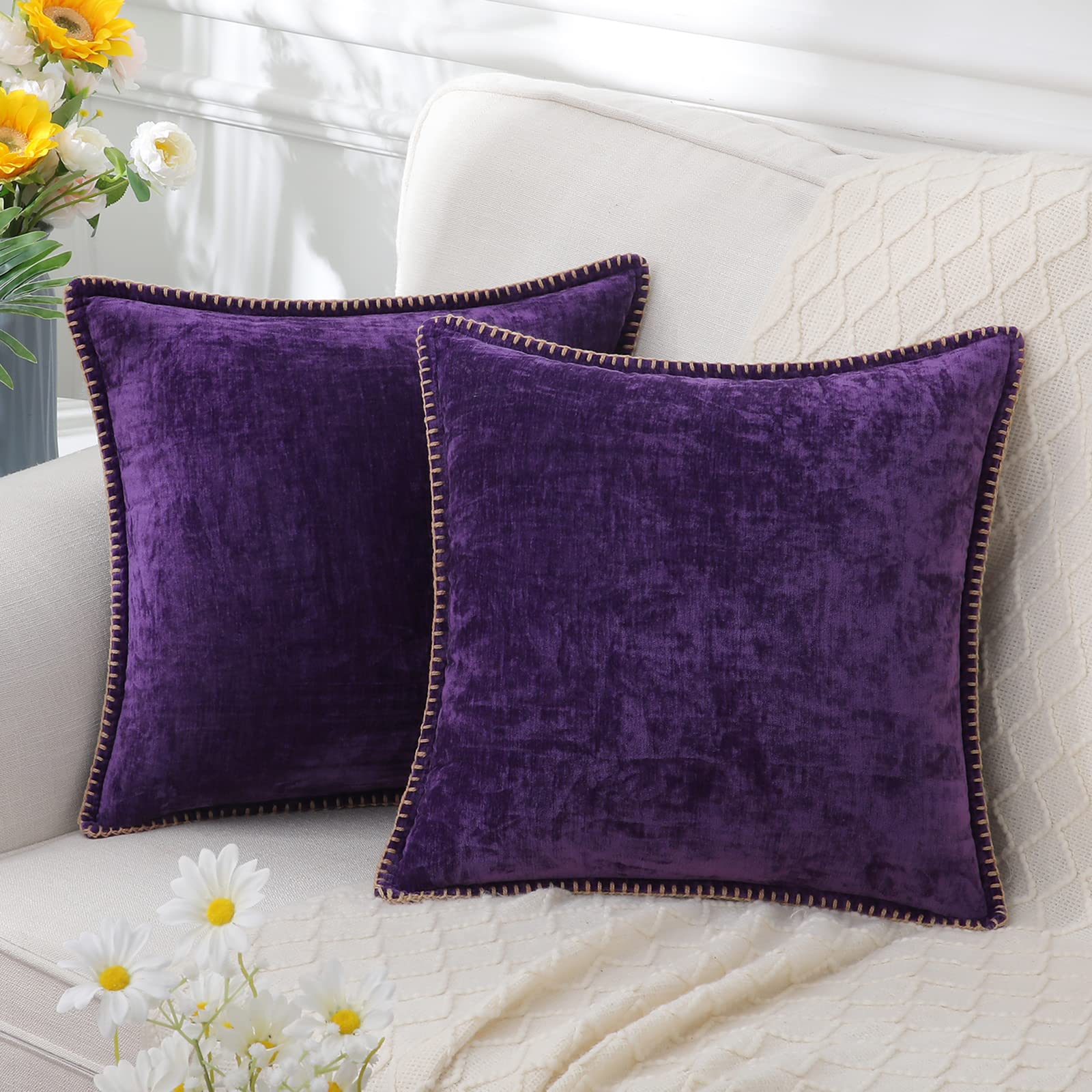 Velora Pyntepude – Dekorativt Design Lilla 40x40cm