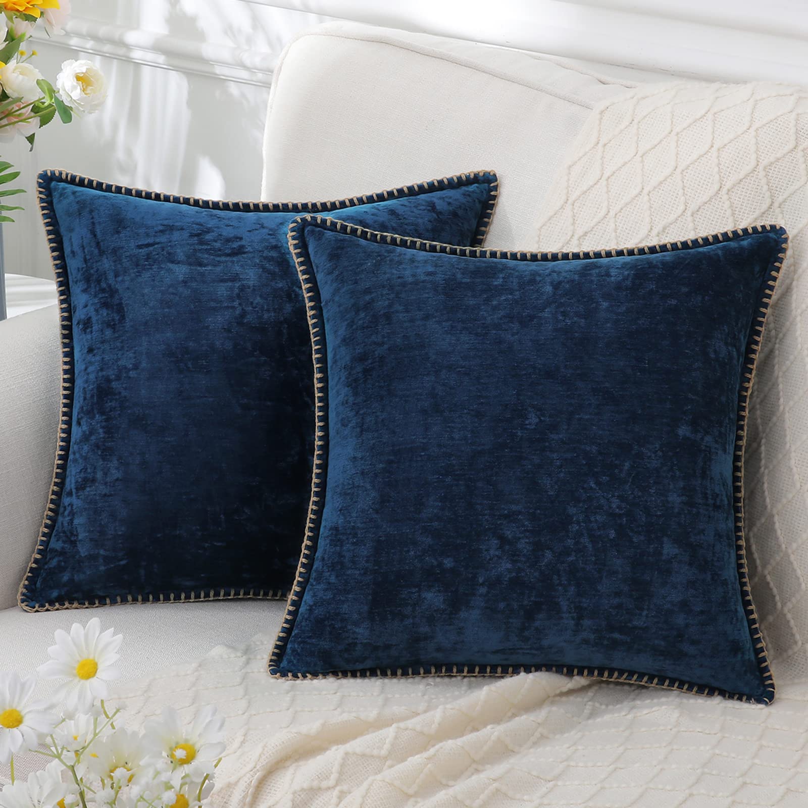 Velora Pyntepude – Dekorativt Design Blå 40x40cm