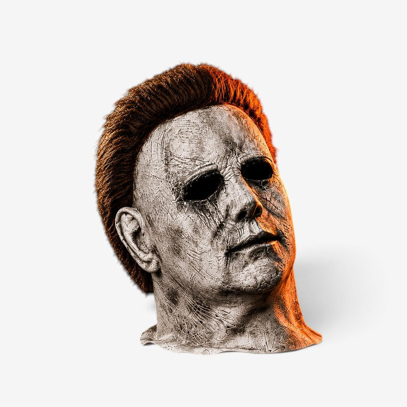 NightFace – Halloween Fuldansigtsmaske i Latex Grå