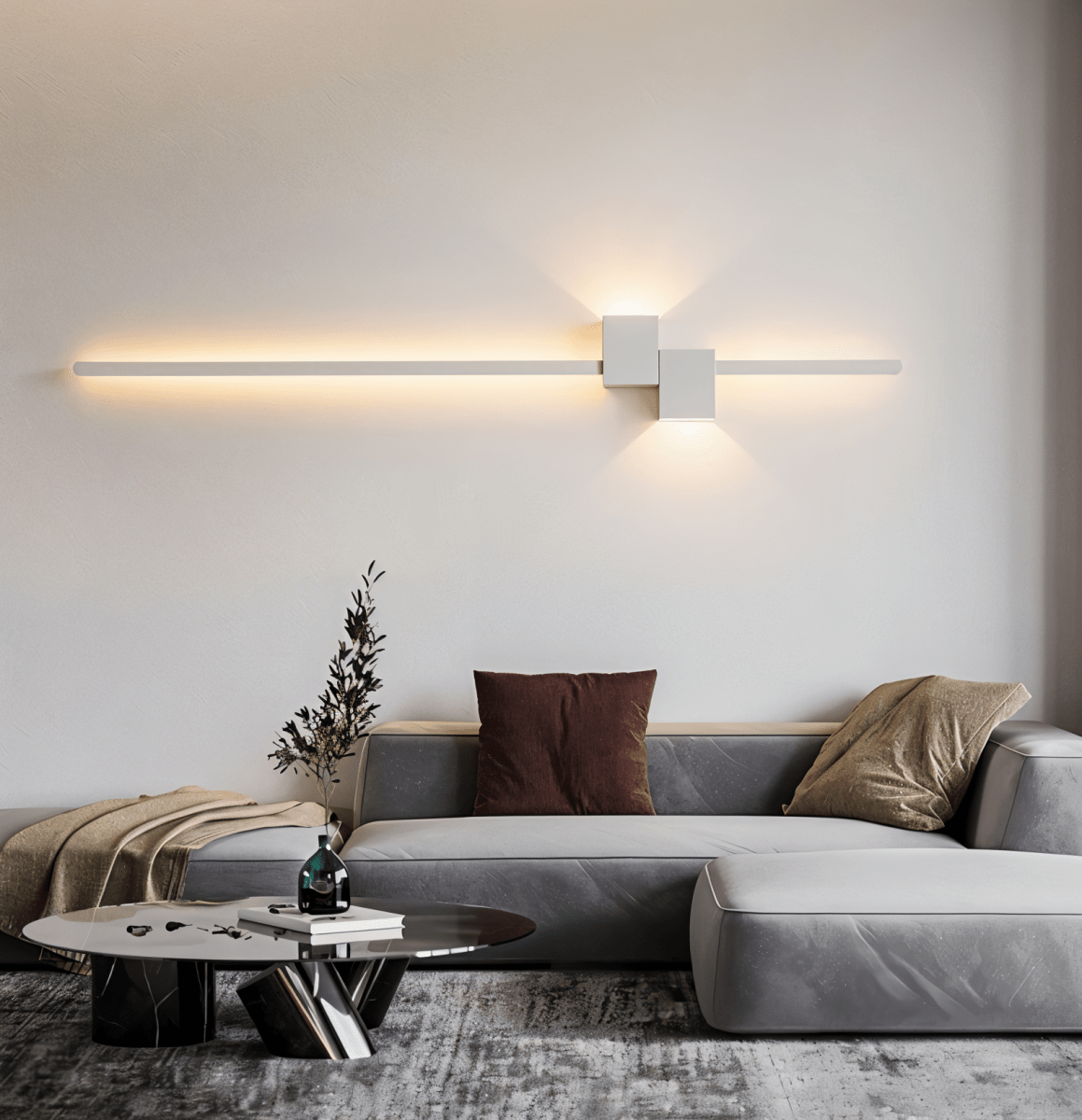 LumiLine - Minimalistisk LED Væglampe Hvid