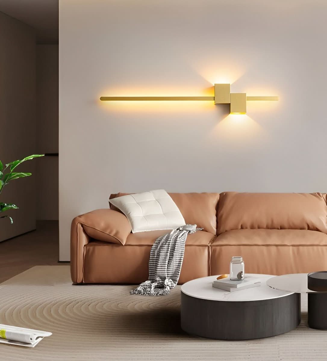 LumiLine - Minimalistisk LED Væglampe Guld