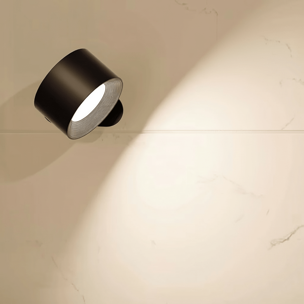LumiNord Væglampe – Trådløst Design med Fjernbetjening Sort