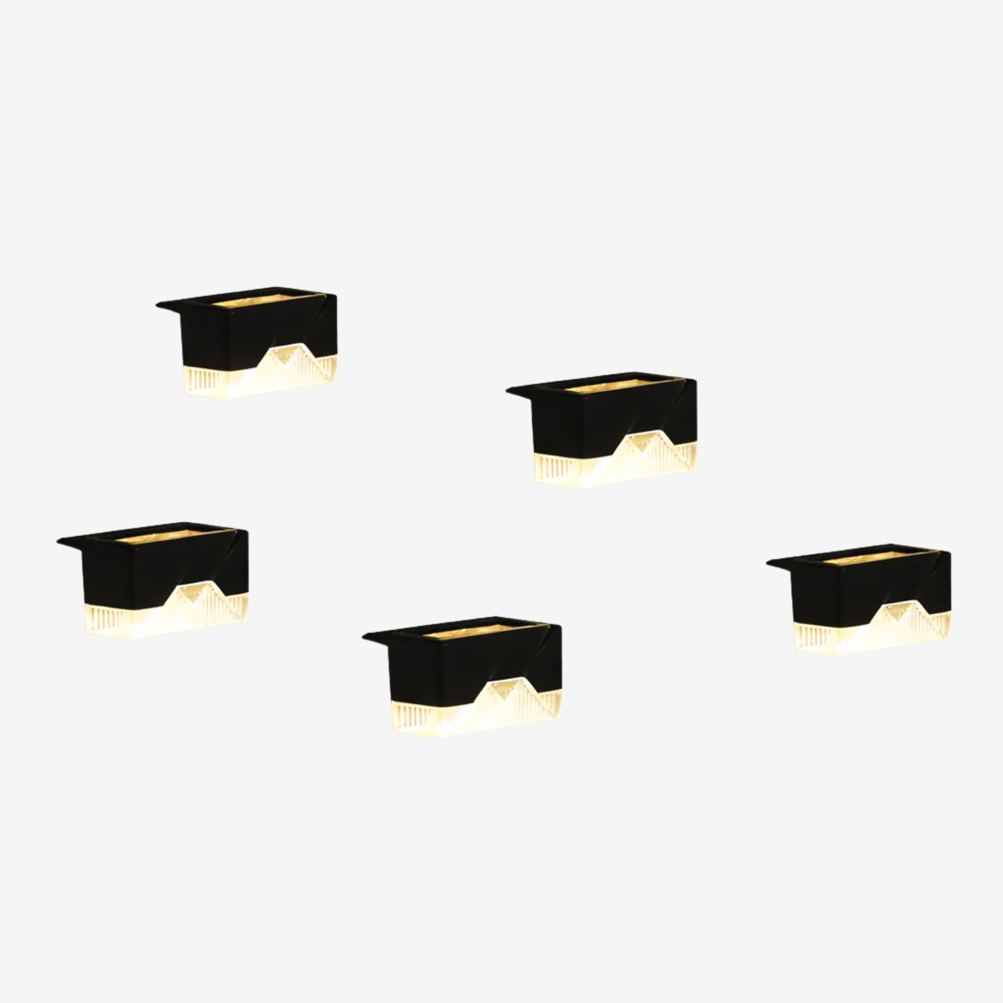 SolarFix Zelfklevende Zonnelampen – LED Buitenlamp met Automatische Sensor Warm wit 5 stuks