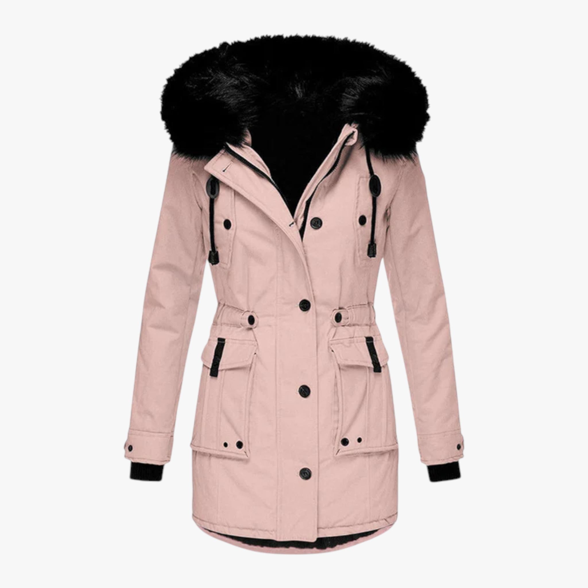 NordÉlan - Elegant Lang Vinterfrakke til Dame Rosa