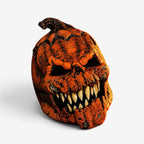 PumpkinFiend – Halloween Græskarmaske i Latex med Åbent Ansigt Orange
